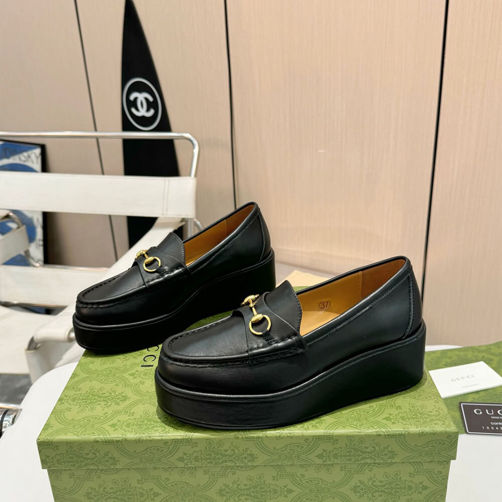 Gucci Women s Horsebit wedge loafer
