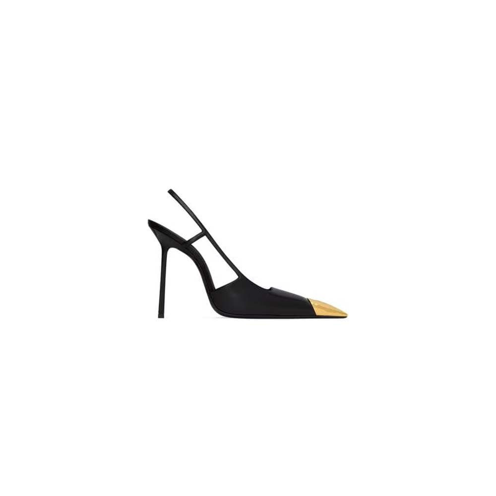 YSL Jeanne Slingback Pumps in Smooth Leather